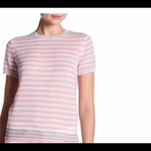 Short sleeve cashmere sweater